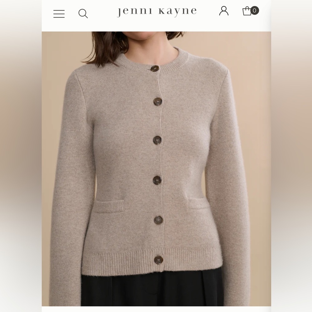 NWT Jenni Kayne Cooper Cardigan in Taupe - Picture 2 of 4